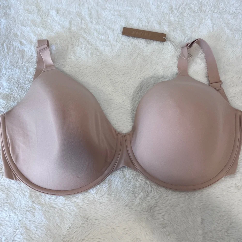 Skims Women's Fits Everybody T-Shirt Demi Bra Mica Tan 34H BR-UWR-2294 NWT - Picture 1 of 10